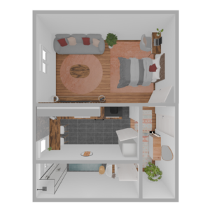 1 Raum Wohnung (34,00m²)