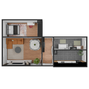 2 Raum Wohnung (47,00m²)