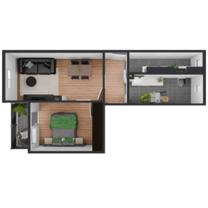 2 Raum Wohnung (51,93m²)