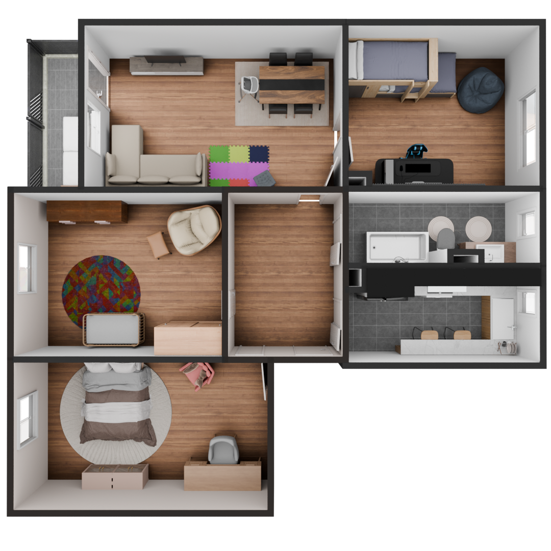 4 Raum Wohnung (86,63m²)